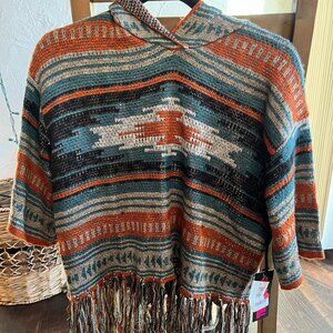 Short Sleeve, Fringe Sweater